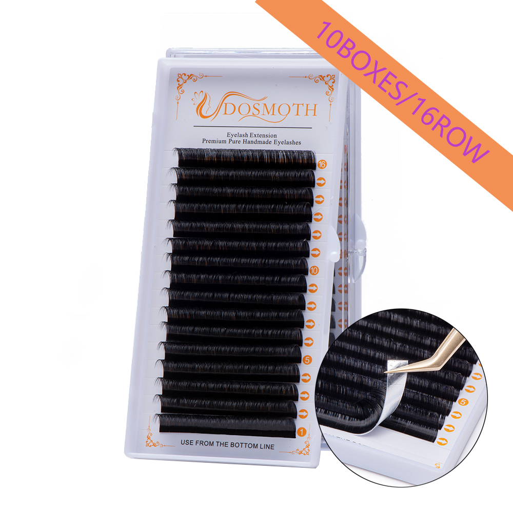 Eyelash Extension For Asian Eyes - DOSMOTH 10 pudełek 16 rzędów 7-16mm